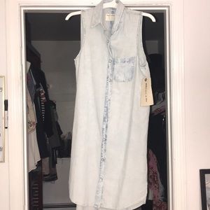 Rag & bone/JEANS midi washed denim dress